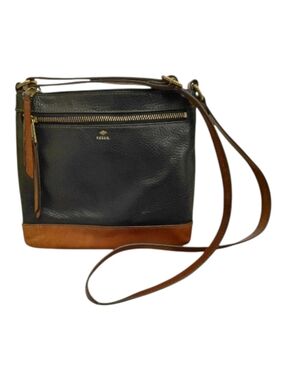 Fossil Two-Tone Pebble Leather Shoulder Bag